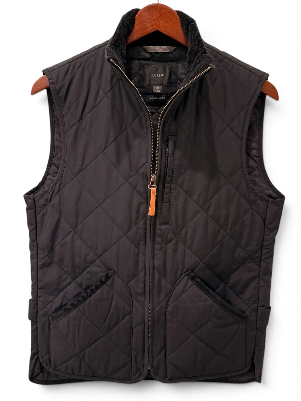 J.Crew Sussex Quilted Vest – Black – Men’s Size XS